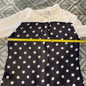 3/4 sheer button down blouse